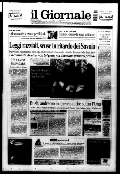 Il giornale del lunedi